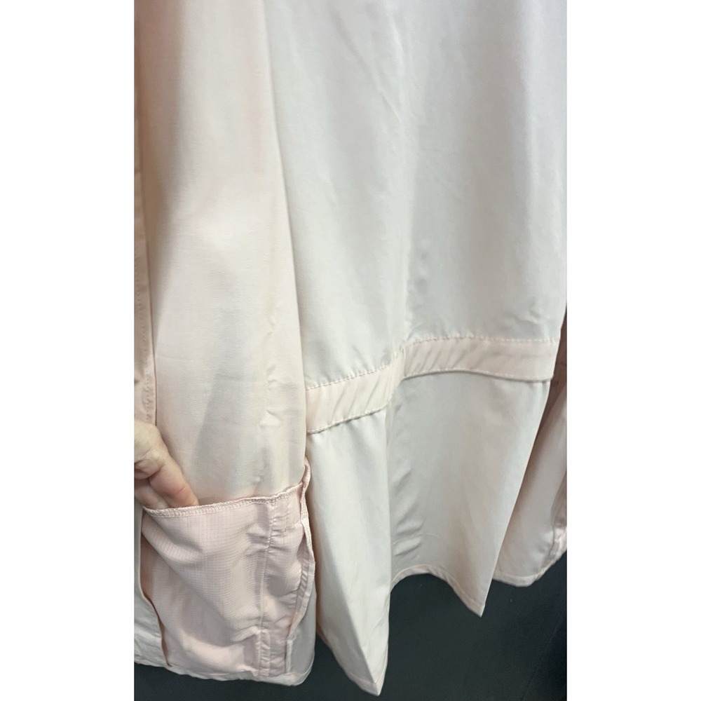 Windbreaker Jacket Women L Petal Pink Full Zip Pockets Athleisure Coastal Hike - Picture 7 of 12